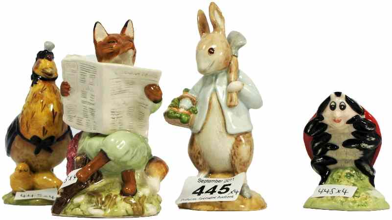 Appraisal: Royal Albert Beatrix Potter Figures Foxy Reading Mother Ladybird Sally