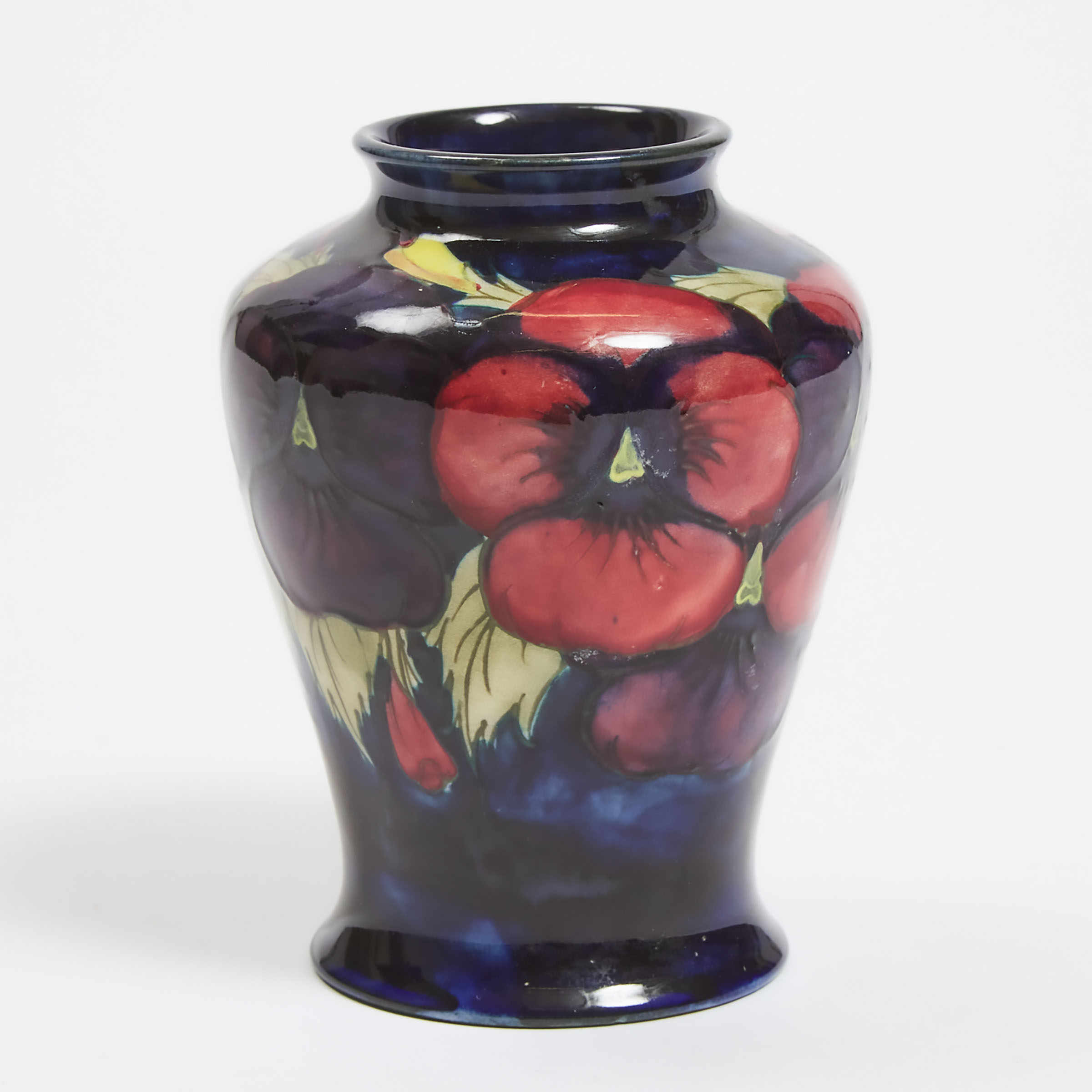 Appraisal: Moorcroft Pansy Vase c height in cm