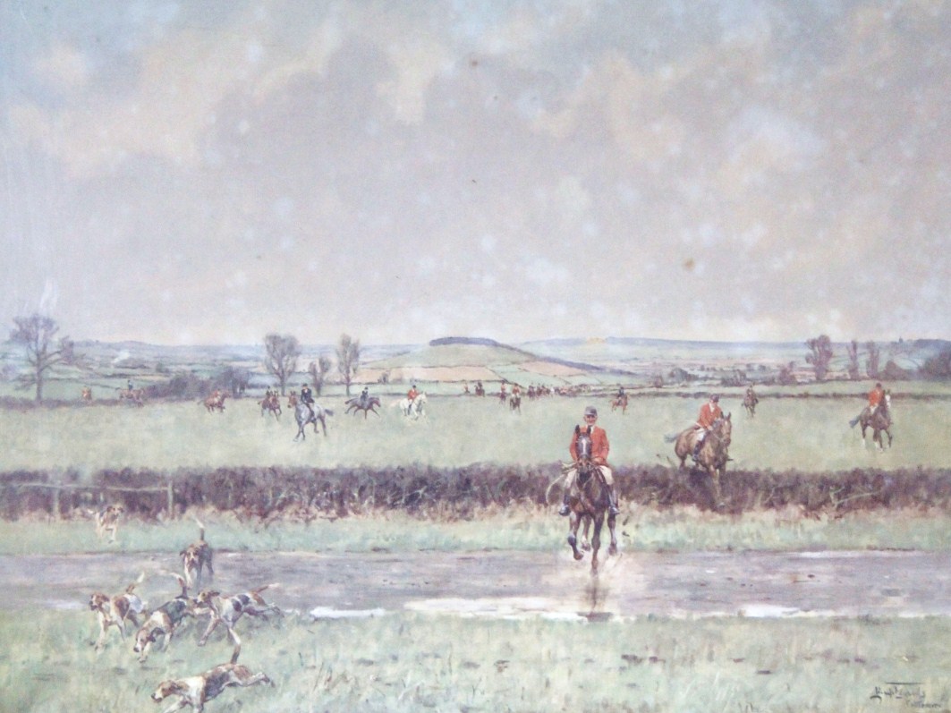 Appraisal: Lionel Edwards - Open Hunt hounds huntsman on horseback print