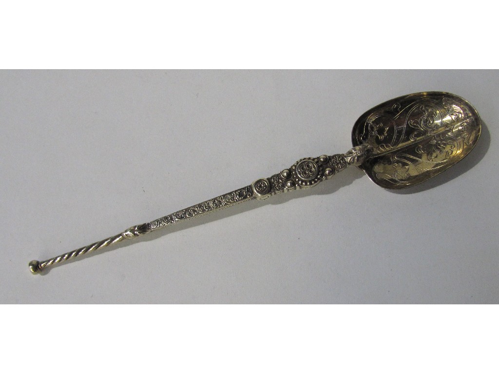 Appraisal: Silver gilt serving spoon Birmingham