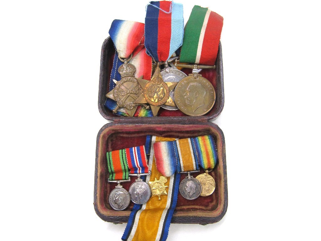 Appraisal: Lot comprising group of three WWI medals and stars to