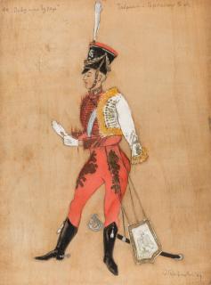 Appraisal: VSEVOLOD VLADIMIROVICH SAKHNOVSKY RUSSIAN - Costume Design for Gabrielle from