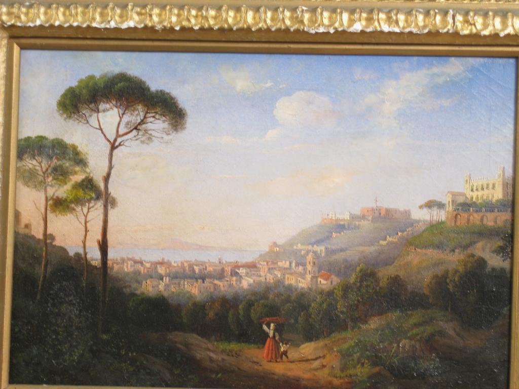 Appraisal: ITALIAN SCHOOL NINETEENTH CENTURY Figures on a path an Italian