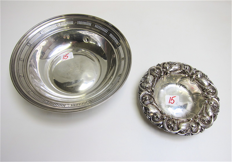 Appraisal: TWO STERLING SILVER BOWLS Towle D and a Whiting repousse