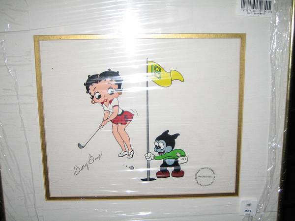 Appraisal: A limited edition cel of Betty Boop entitled Par for