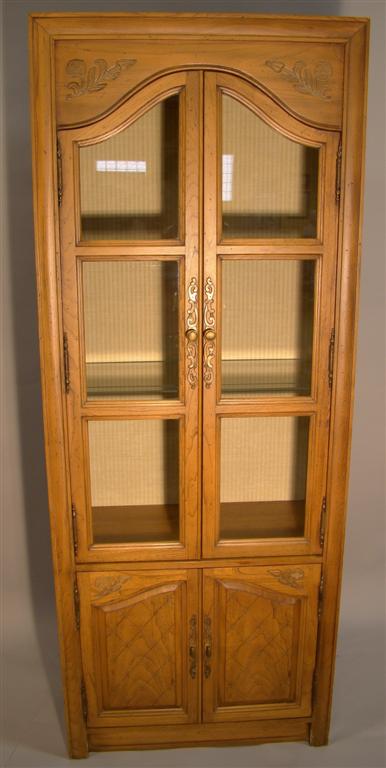 Appraisal: MODERN GLASS FRONT DISPLAY CABINET VITRINE Late th century the