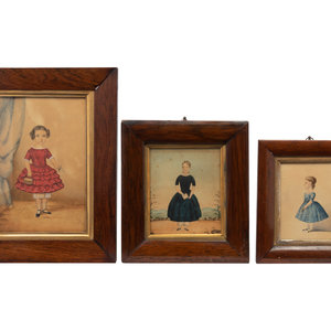 Appraisal: Probably English th Century Portraits of Children three works ink