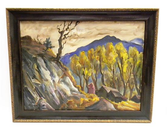 Appraisal: Marion Huse American - Road by the Cliff oil on