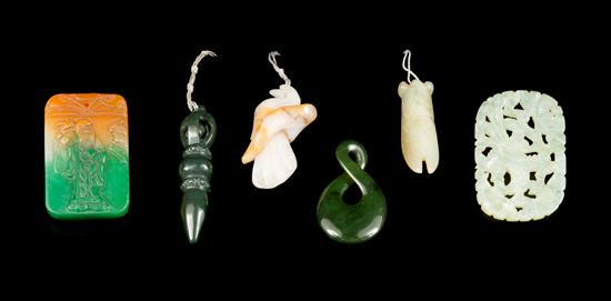 Appraisal: Sale Lot A Group of Six Jade Carvings the first