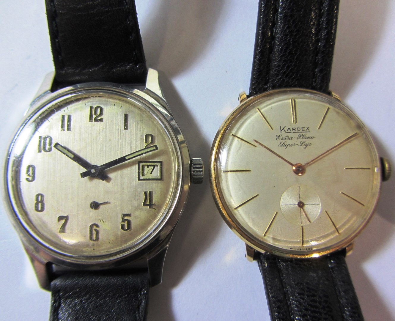 Appraisal: A gentleman's gilt metal fronted and steel backed Cardex wristwatch