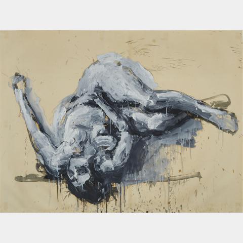 Appraisal: JOHN GRAHAM COUGHTRY FIGURE STUDY II oil on paper signed