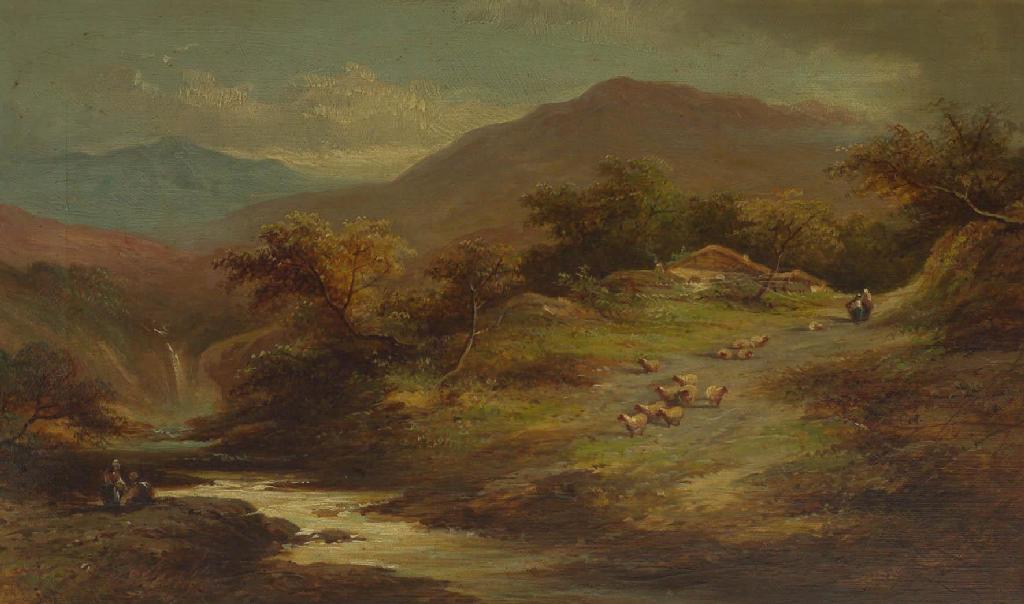 Appraisal: ENGLISH SCHOOL th CENTURY PAIR OF LANDSCAPES oil on canvas