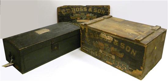 Appraisal: Box lid wood cracker box crate and box C D