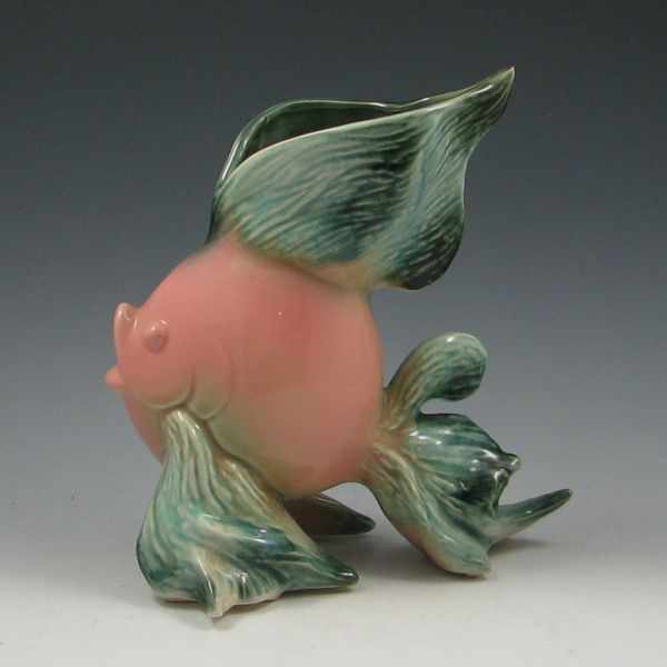 Appraisal: Hull Ebb Tide fish vase Marked Hull USA E- Mint