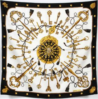 Appraisal: HERMES 'LES CLEFS' SILK SCARF HERMES 'LES CLEFS' SILK SCARF