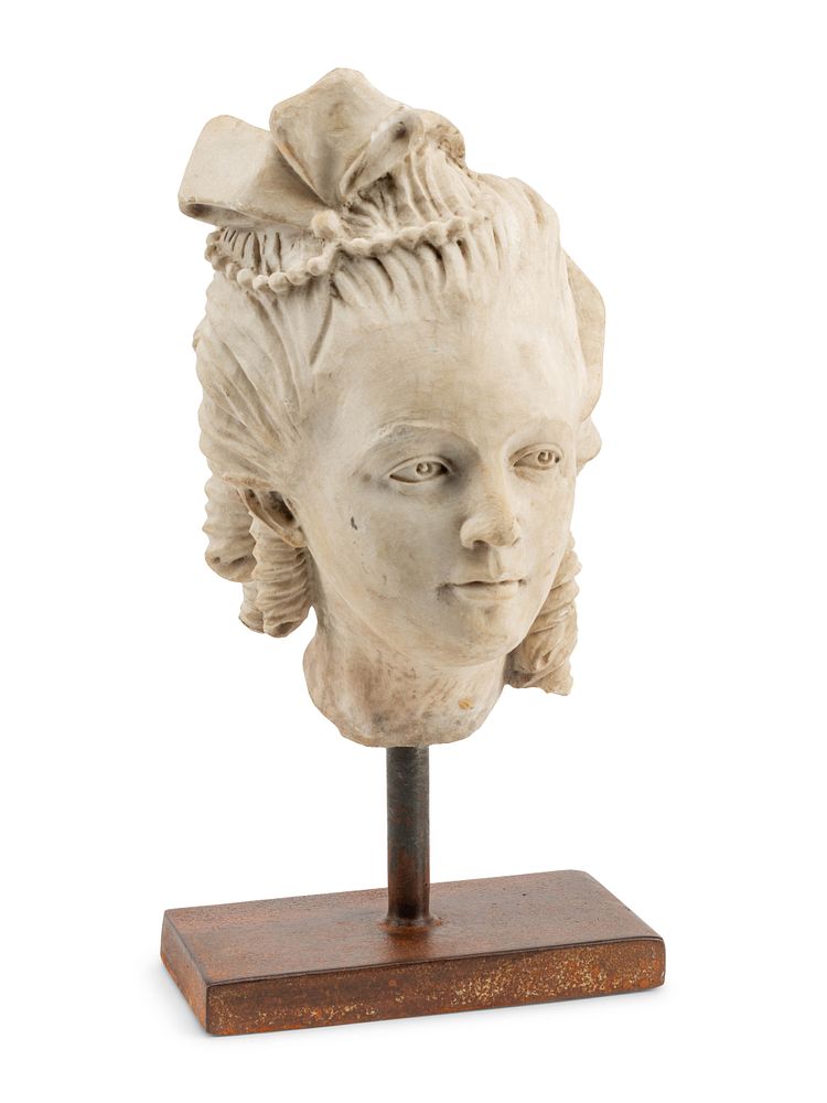 Appraisal: An Italian Marble Head of a Lady on an Iron