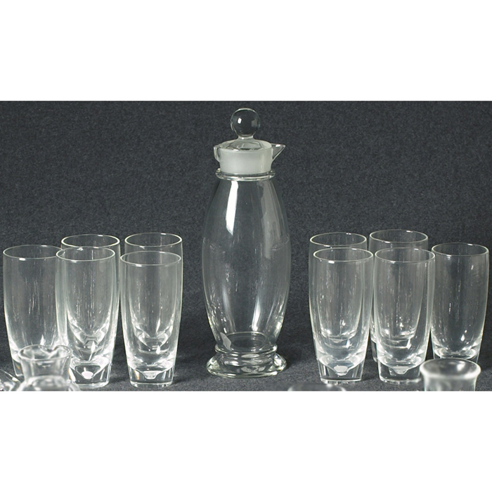 Appraisal: Steuben glasses set of ten clear tapered shape all marked