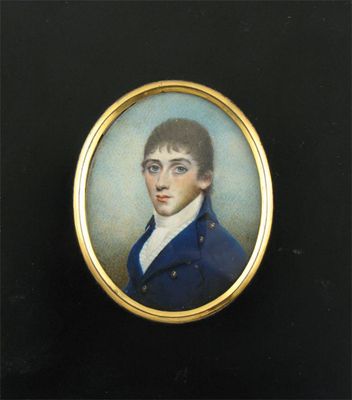 Appraisal: Attributed to William Court Portrait of George Hobson wearing a