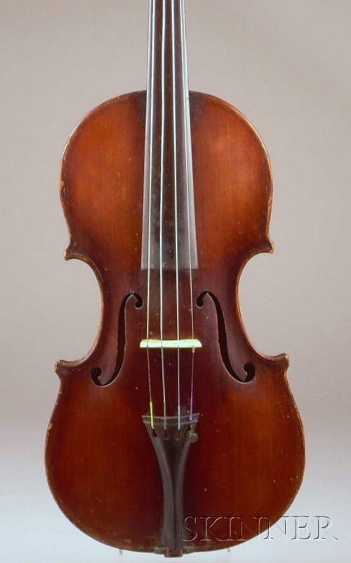 Appraisal: Saxon Violin c unlabeled length of two-piece back in mm