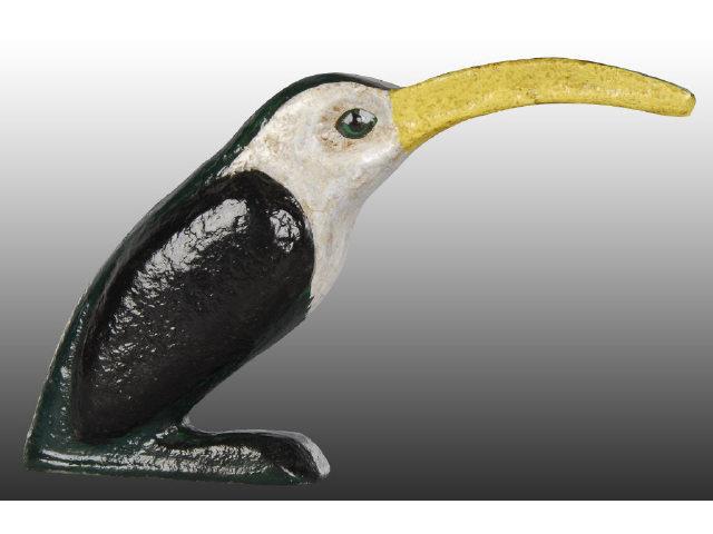 Appraisal: Hummingbird Cast Iron Doorstop Description Full-figure Repaint Difficult to find