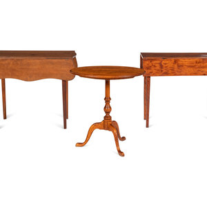 Appraisal: Two Pembroke Tables and a Tilt-Top Tea Table American late