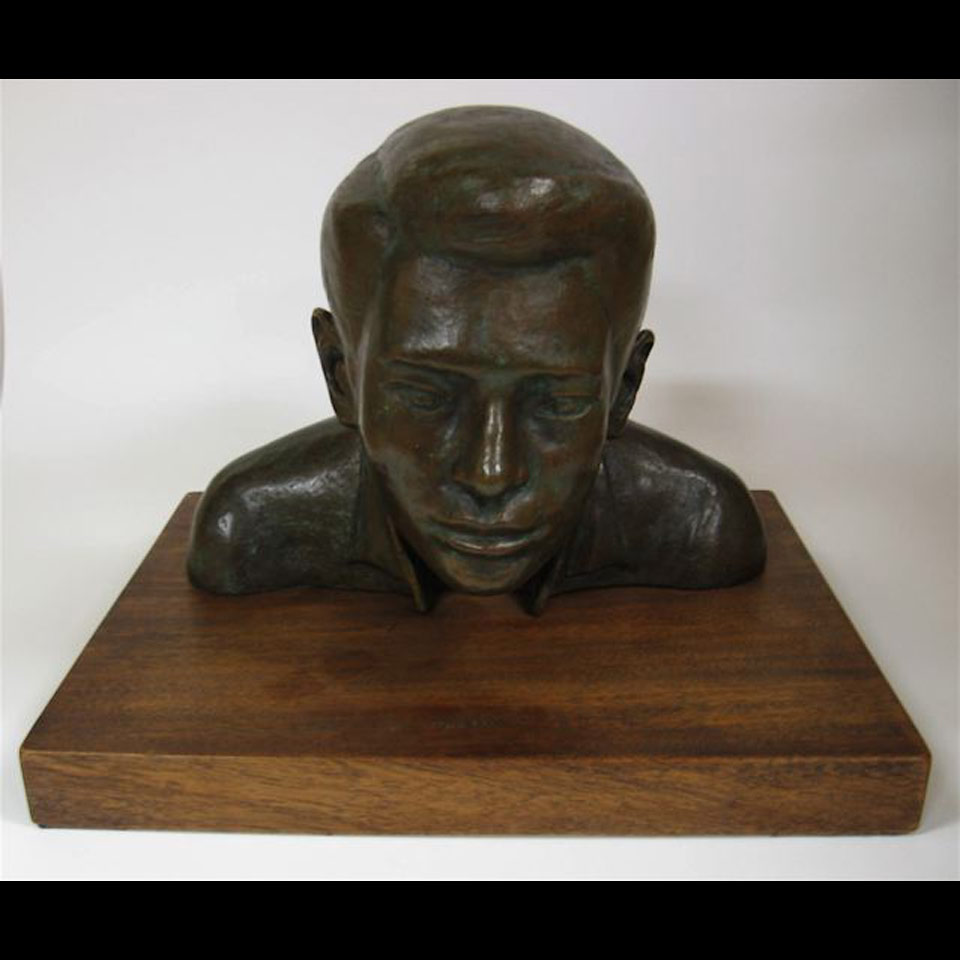 Appraisal: FREDERICK BOURCHIER TAYLOR - CANADIAN YOUNG BOY BRONZE BUST SIGNED