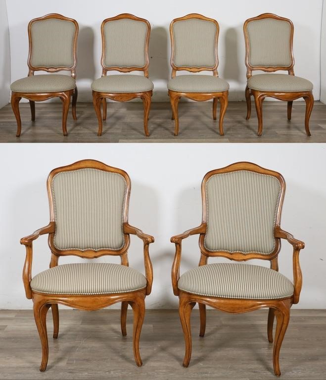 Appraisal: Louis XV Provincial style dining chairs th century side chairs