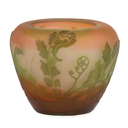 Appraisal: Galle Acid Etched Cameo Glass Vase Estimate -