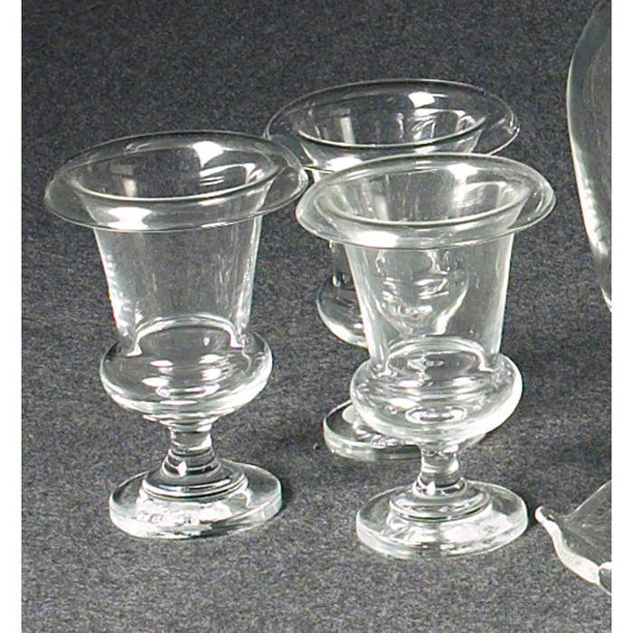 Appraisal: Steuben vases set of three clear footed shape marked w