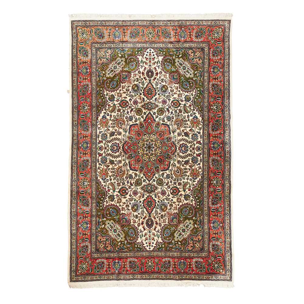 Appraisal: TABRIZ CARPET NORTHWEST PERSIA MID TH CENTURY the ivory field