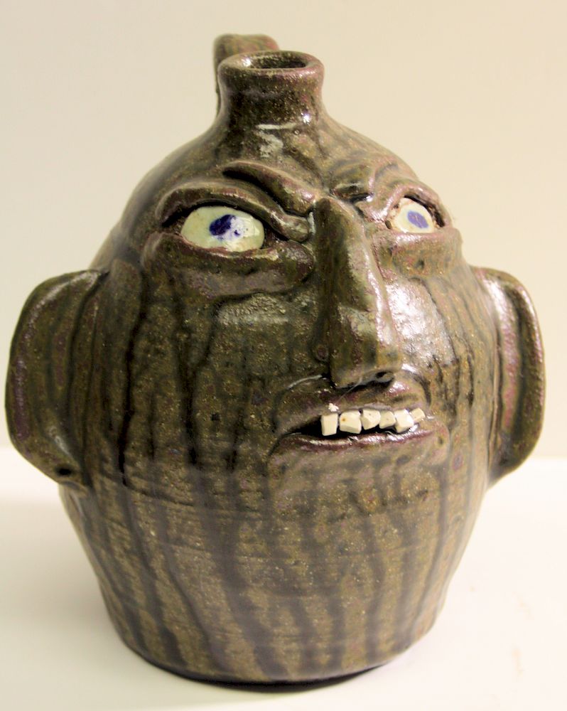 Appraisal: Outsider Art BR Holcomb Face Jug Holcomb B R Face