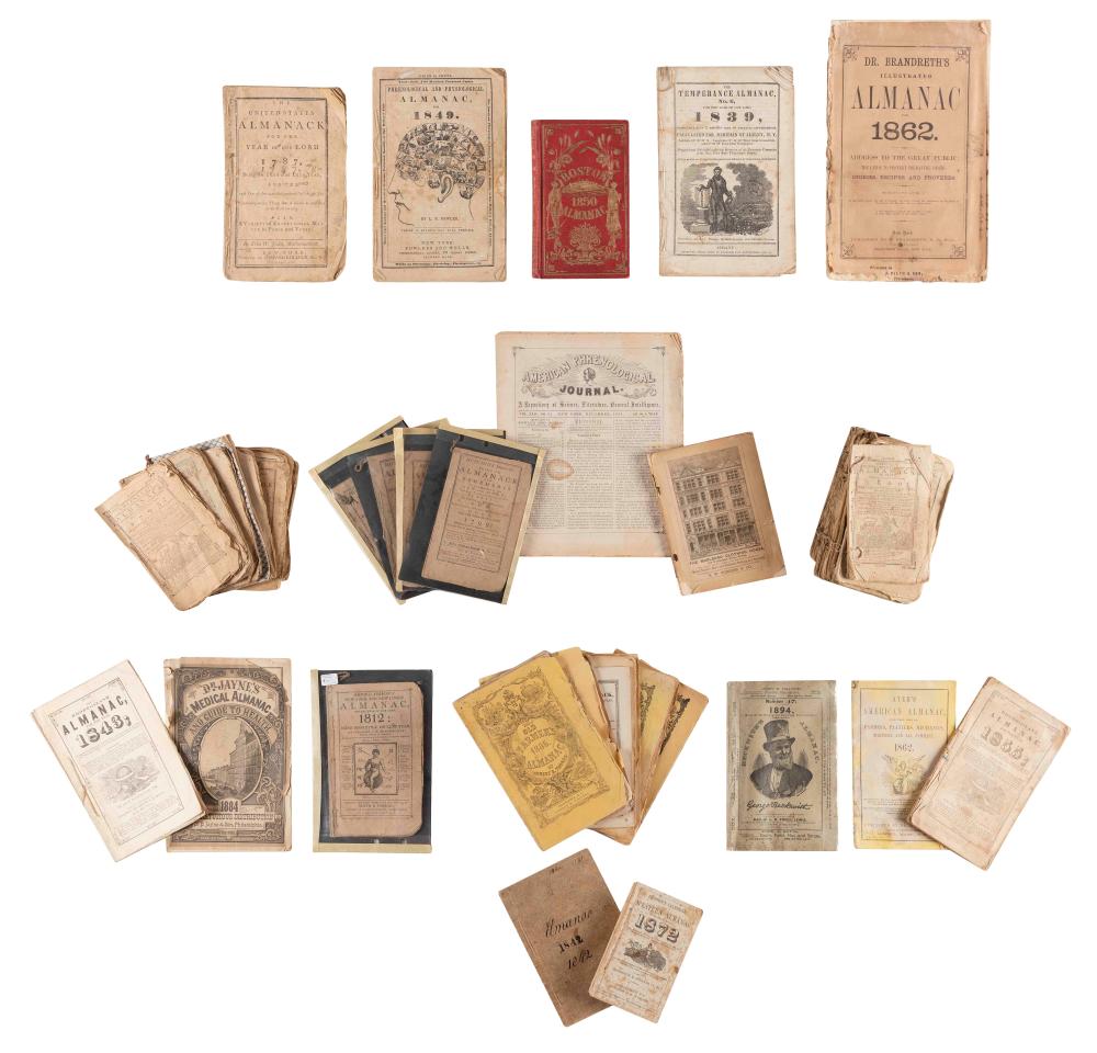 Appraisal: COLLECTION OF APPROX ALMANACS TH AND TH CENTURIES FROM APPROX