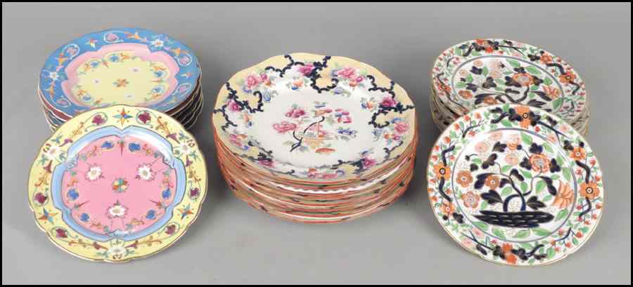 Appraisal: SET OF EIGHT CAULDON PORCELAIN DINNER PLATES Together with a