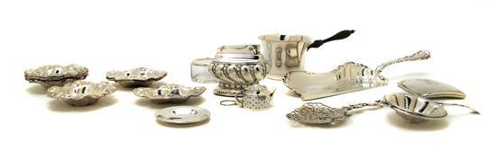 Appraisal: Collection of Sterling Silver Table Articles comprising six nut dishes