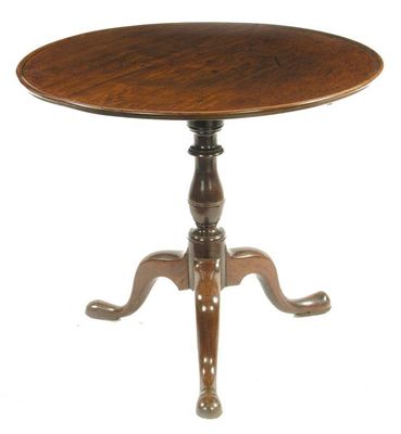 Appraisal: An th century mahogany tripod table the associated circular dished