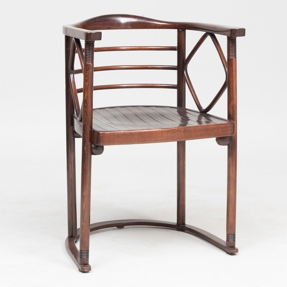 Appraisal: Josef Hoffmann Stained Birch 'Fledermaus Cafe' Chair x x in