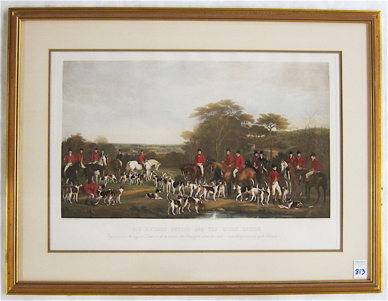 Appraisal: FREDERICK BROMLEY COLOR ENGRAVING British active - Sir Richard Sutton