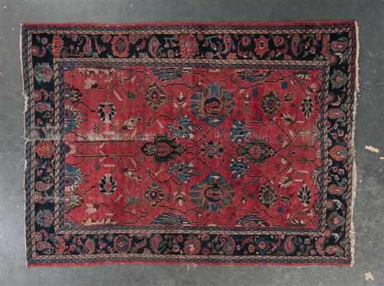 Appraisal: Antique Hamadan rug Persia circa x Estimate - Worn