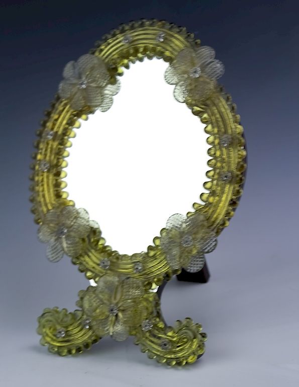 Appraisal: Murano Venetian Italian Art Glass Vanity Mirror Fine Italian art