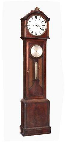 Appraisal: A REGENCY MAHOGANY EIGHT DAY LONG CASE CLOCK the diameter