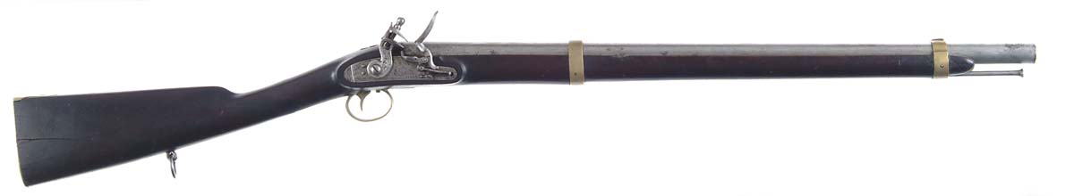 Appraisal: SMALL FLINTLOCK MUSKETOON Cal - rnd bbl Marked on lock