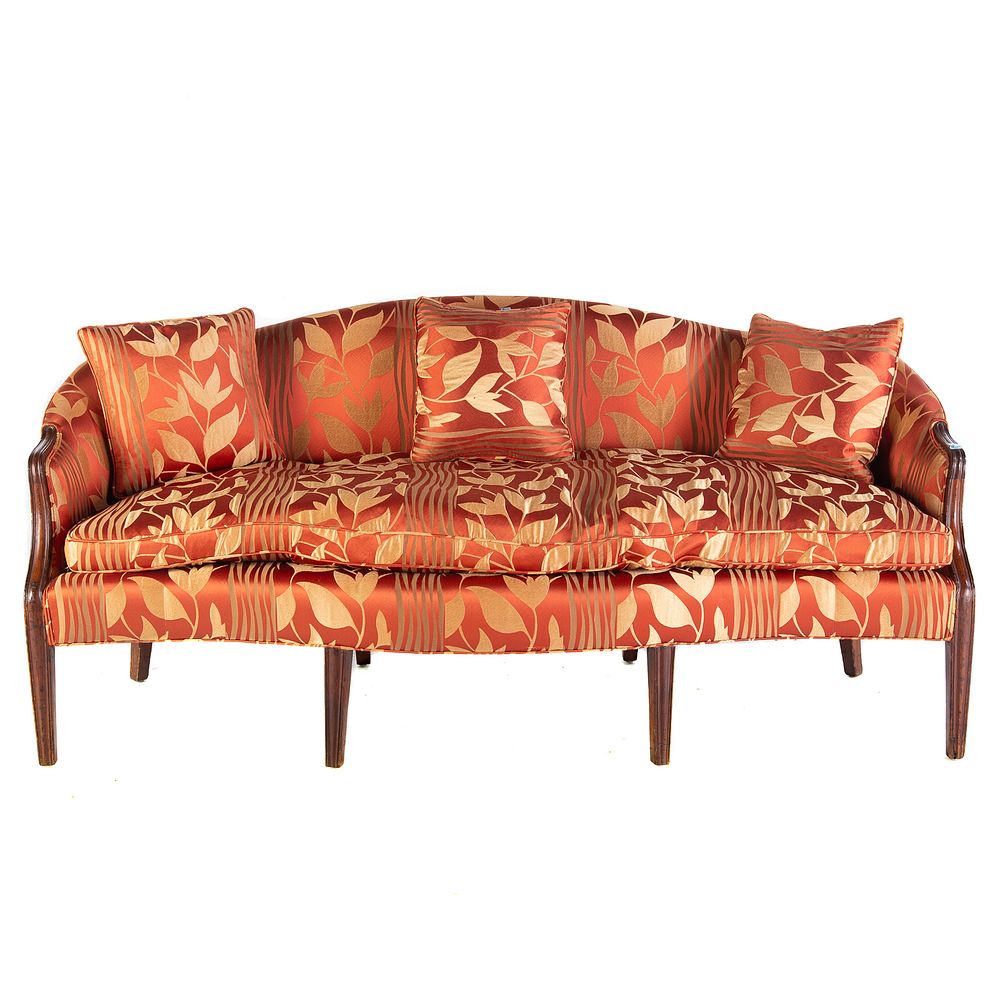 Appraisal: Federal Mahogany Upholstered Sofa New England circa in H in