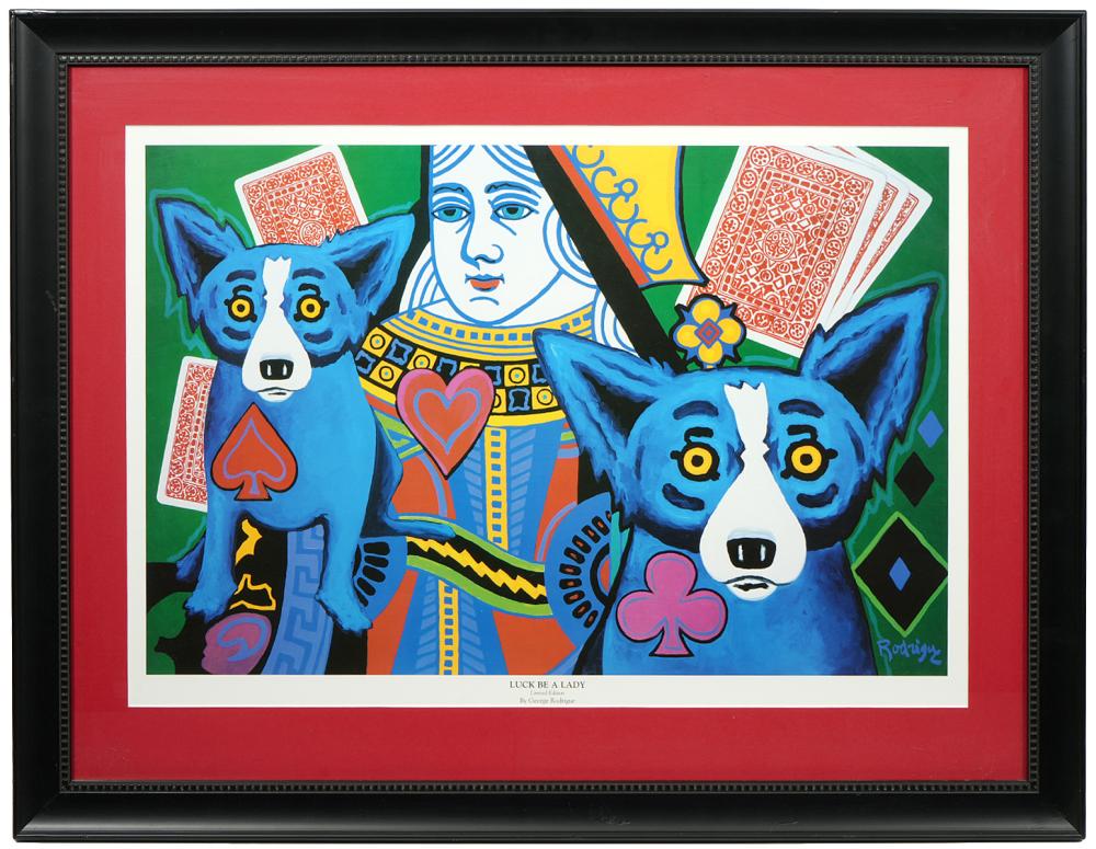 Appraisal: GEORGE RODRIGUE 'LUCKY BE A LADY' SIGNED PRINTGeorge Rodrigue American