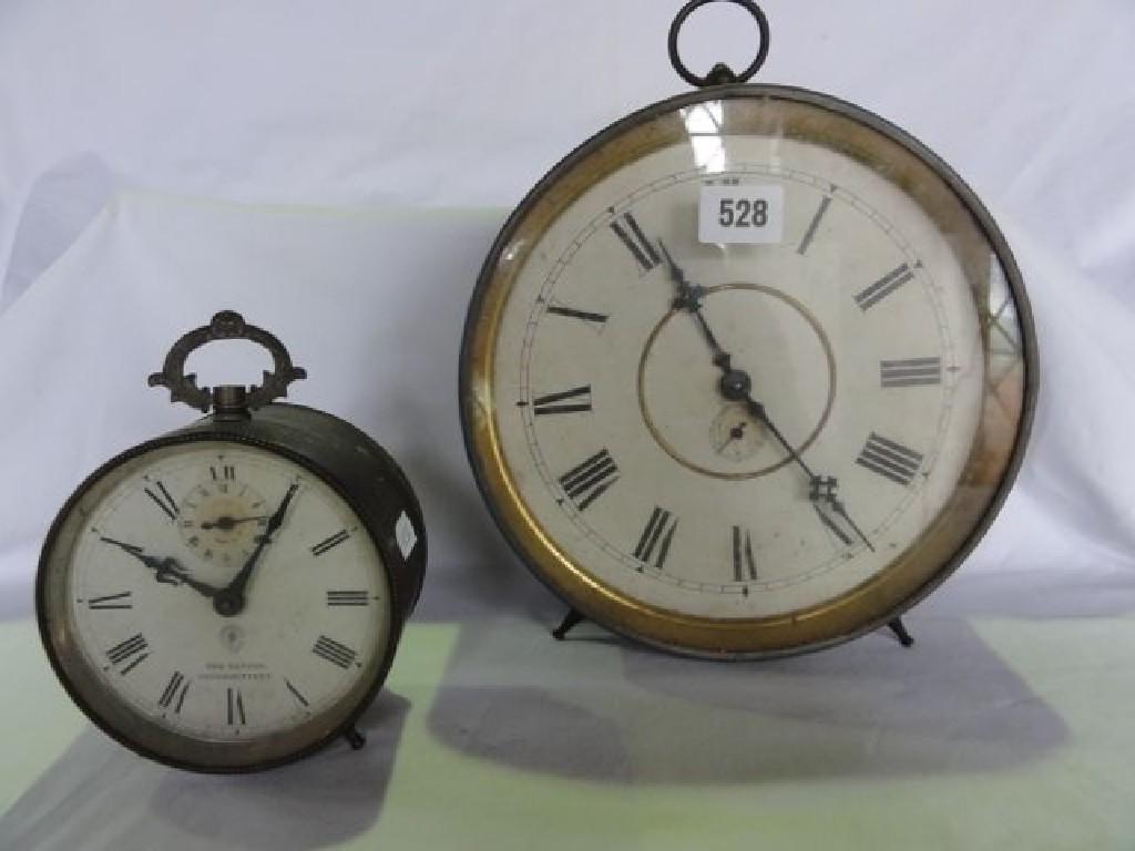 Appraisal: A late th century dial clock with tin case and