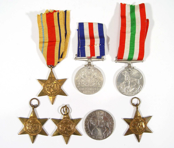 Appraisal: World War II military medal group comprising - War medal