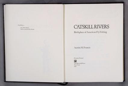 Appraisal: FRANCIS AUSTIN M TWO COPIES OF CATSKILL RIVERS New York