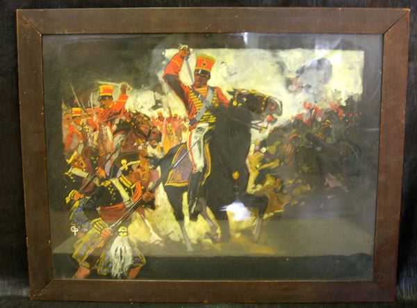 Appraisal: British School Late th Early th Century Scottish Battle Scene