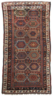 Appraisal: Kazak Rug Caucasian probably early th century rows of hexagonal