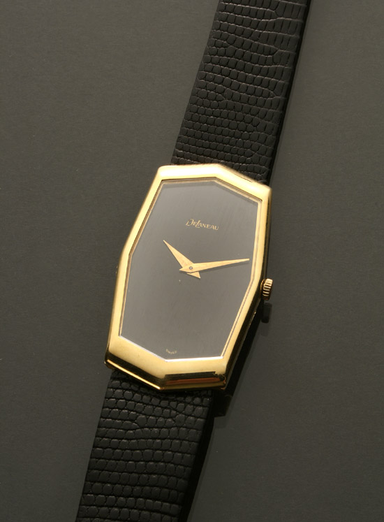 Appraisal: Gentleman's -Karat Yellow-Gold Manual-Wind Wristwatch DeLaneau Swiss Recent Having an