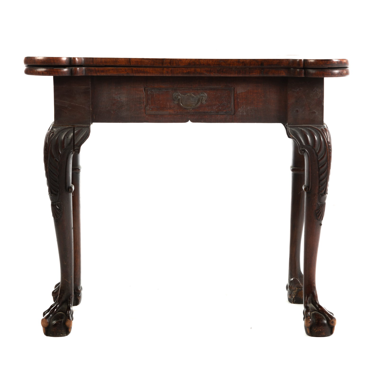 Appraisal: GEORGE II IRISH CHIPPENDALE GAMES TABLE Circa - walnut with